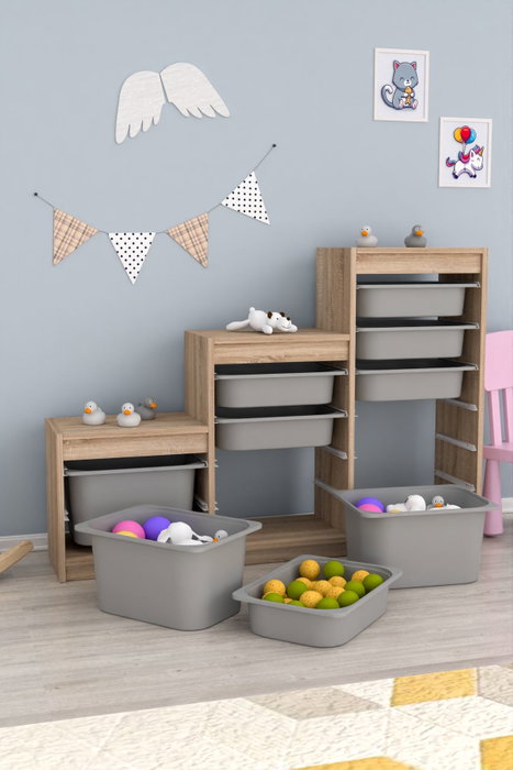 Hanah Home Armario Multiusos Gris Sonomo